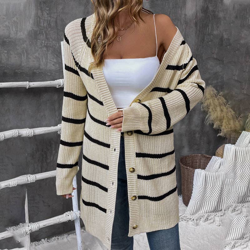 HARPER STRIPED CARDIGAN