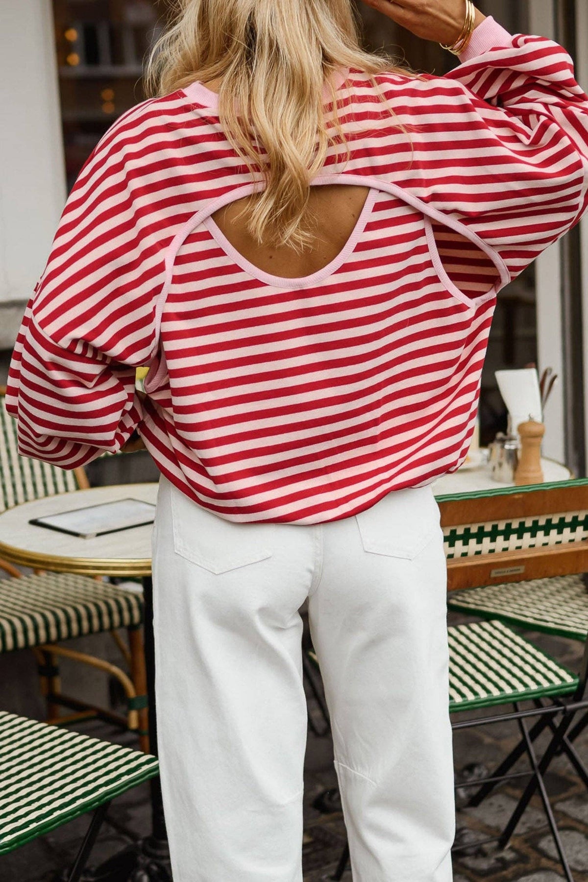 THE PEEKABOO STRIPE TOP