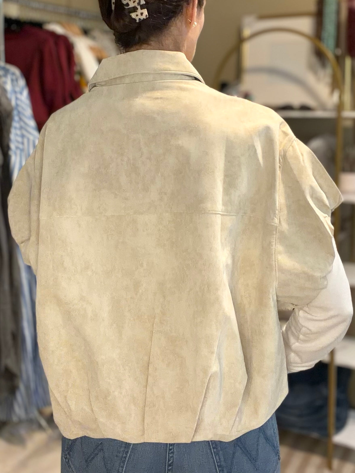 THE SUEDE ZIP-UP JACKET