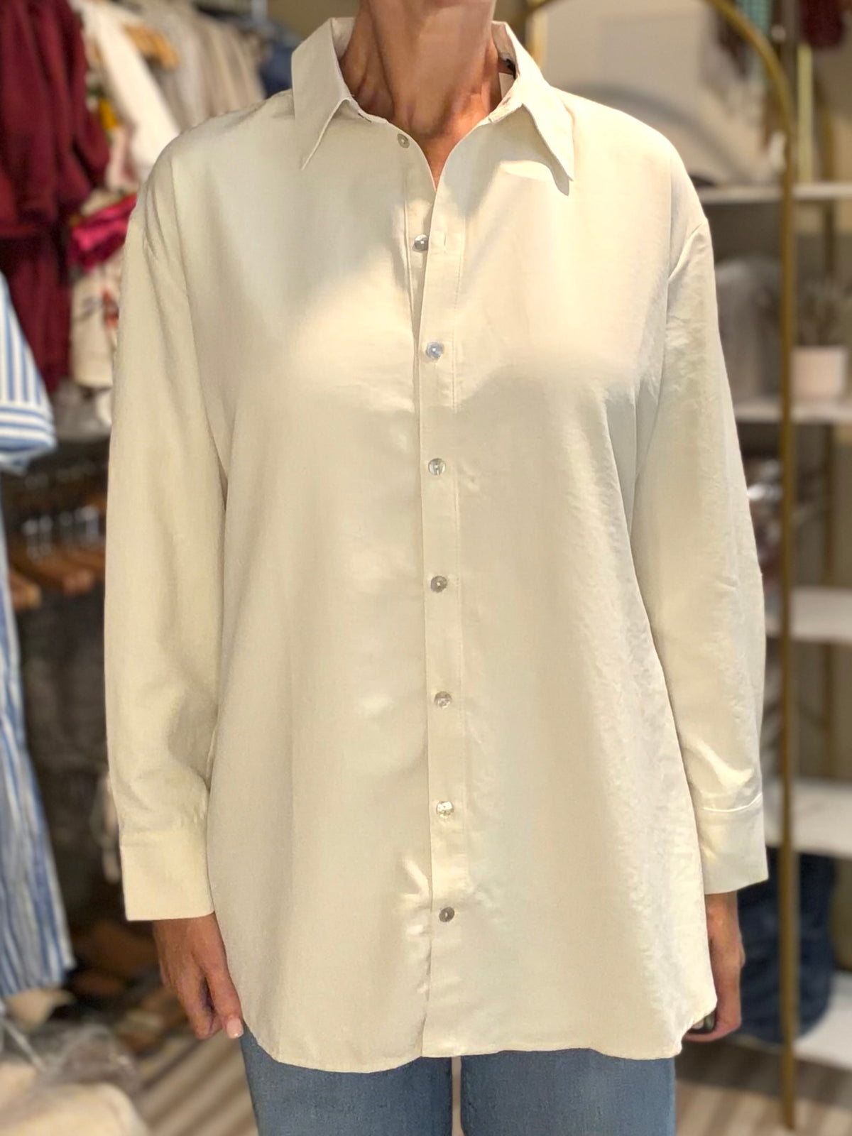 THE OYSTER TIE-BACK SHIRT