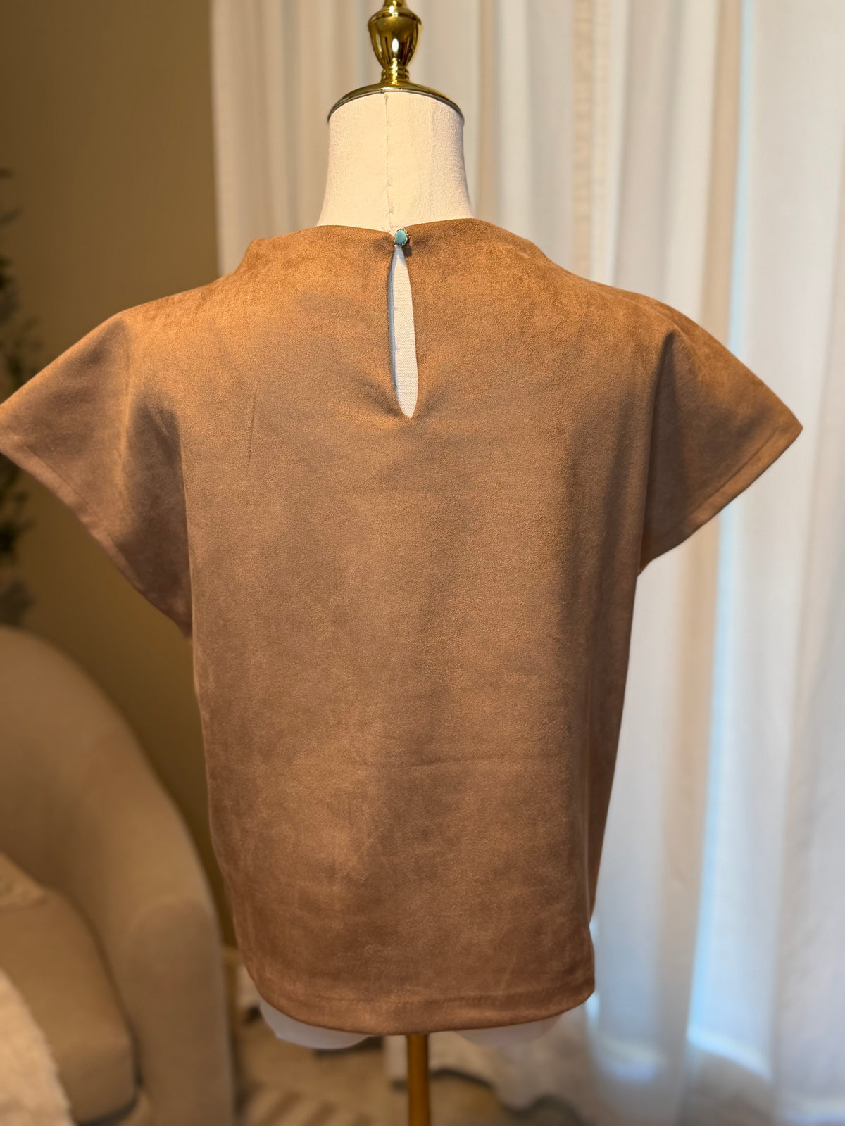 CAMEL SUEDE TOP - THML