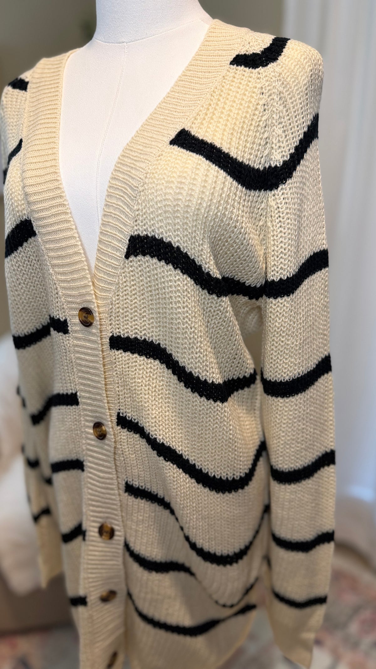 HARPER STRIPED CARDIGAN