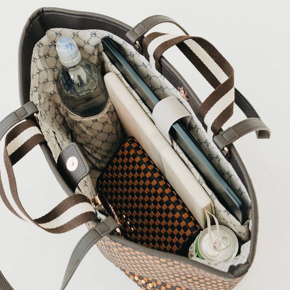 The Tiffany Woven Tote Bag | Black