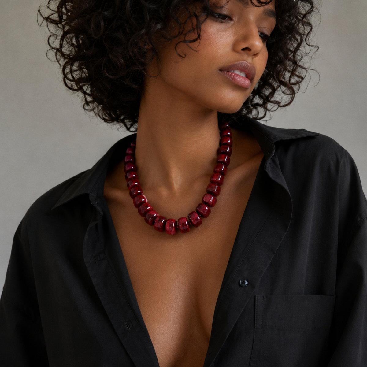 The Crimson Statement Necklace