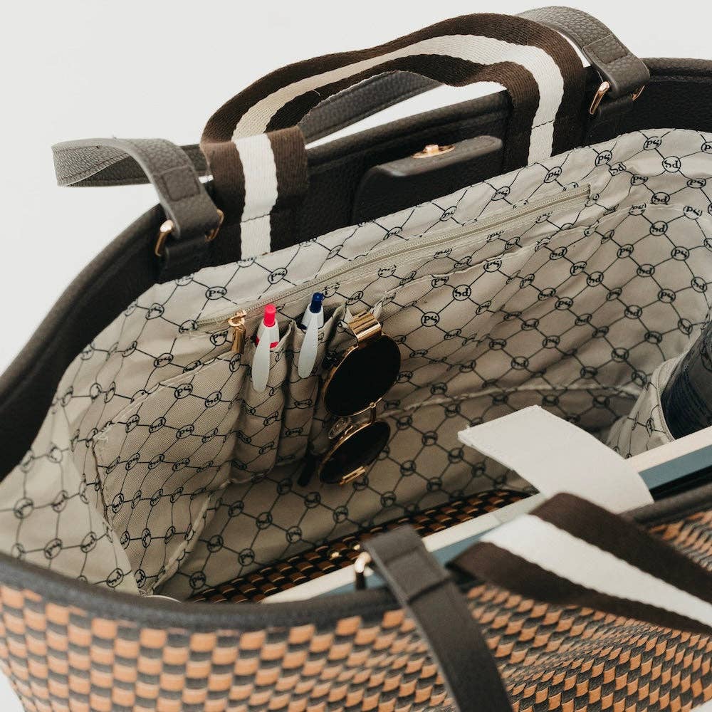 The Tiffany Woven Tote Bag | Black