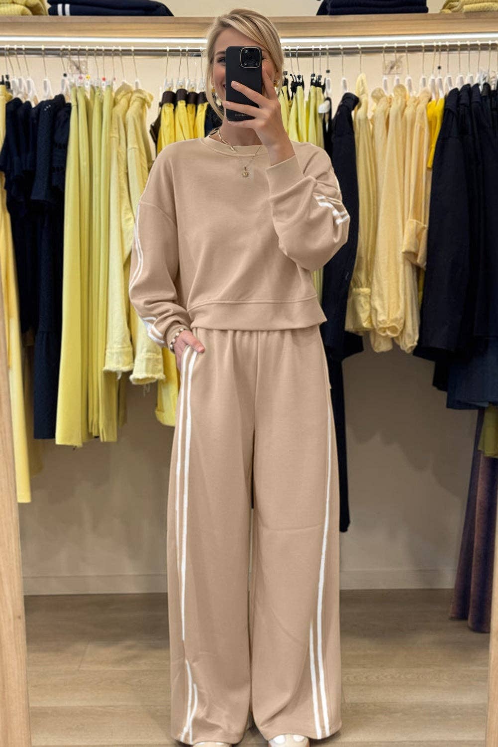 PARKER STRIPED LOUNGE SET