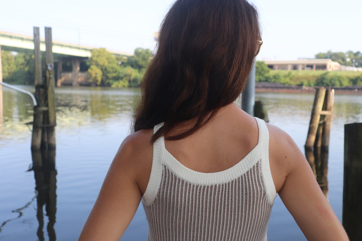 The Contrast Trim Sweater Tank