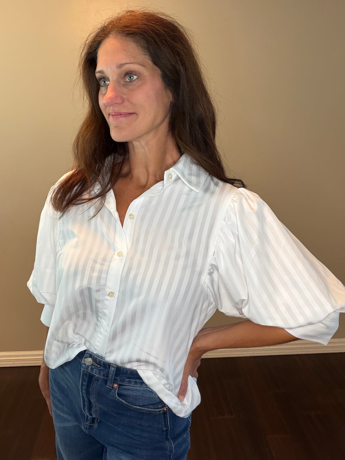CHARLOTTE BUTTON FRONT BLOUSE