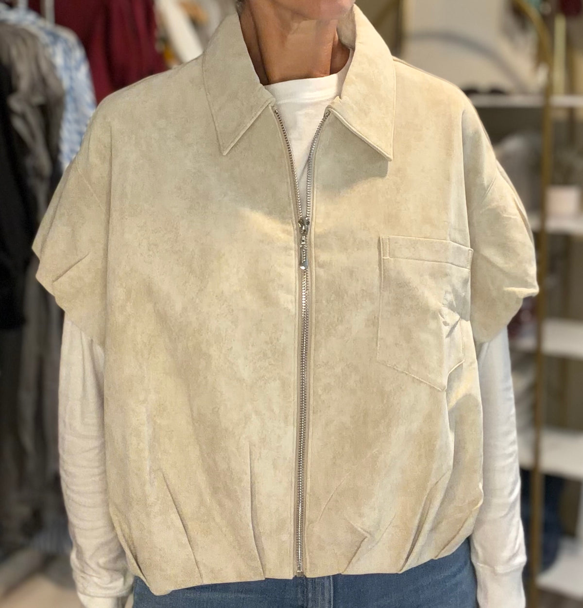 THE SUEDE ZIP-UP JACKET
