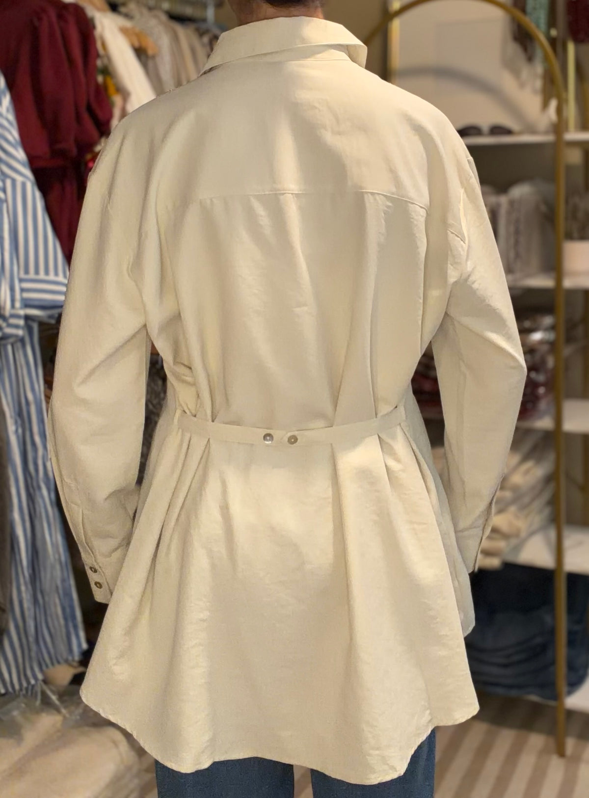 THE OYSTER TIE-BACK SHIRT