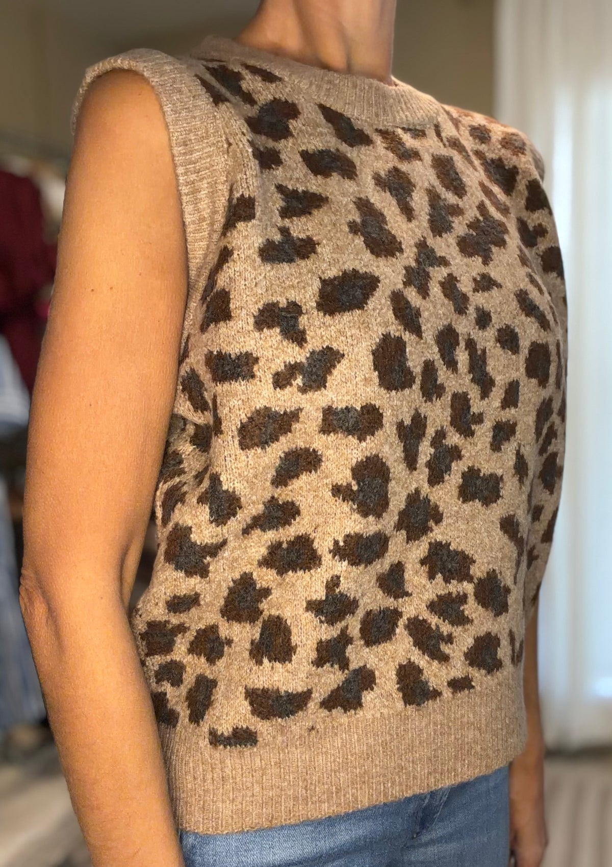THE LEOPARD LAYER SWEATER VEST