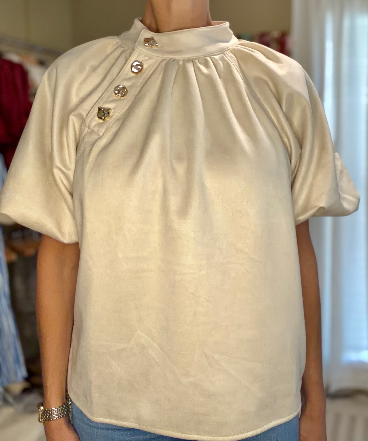THE GILDED BUTTON TOP