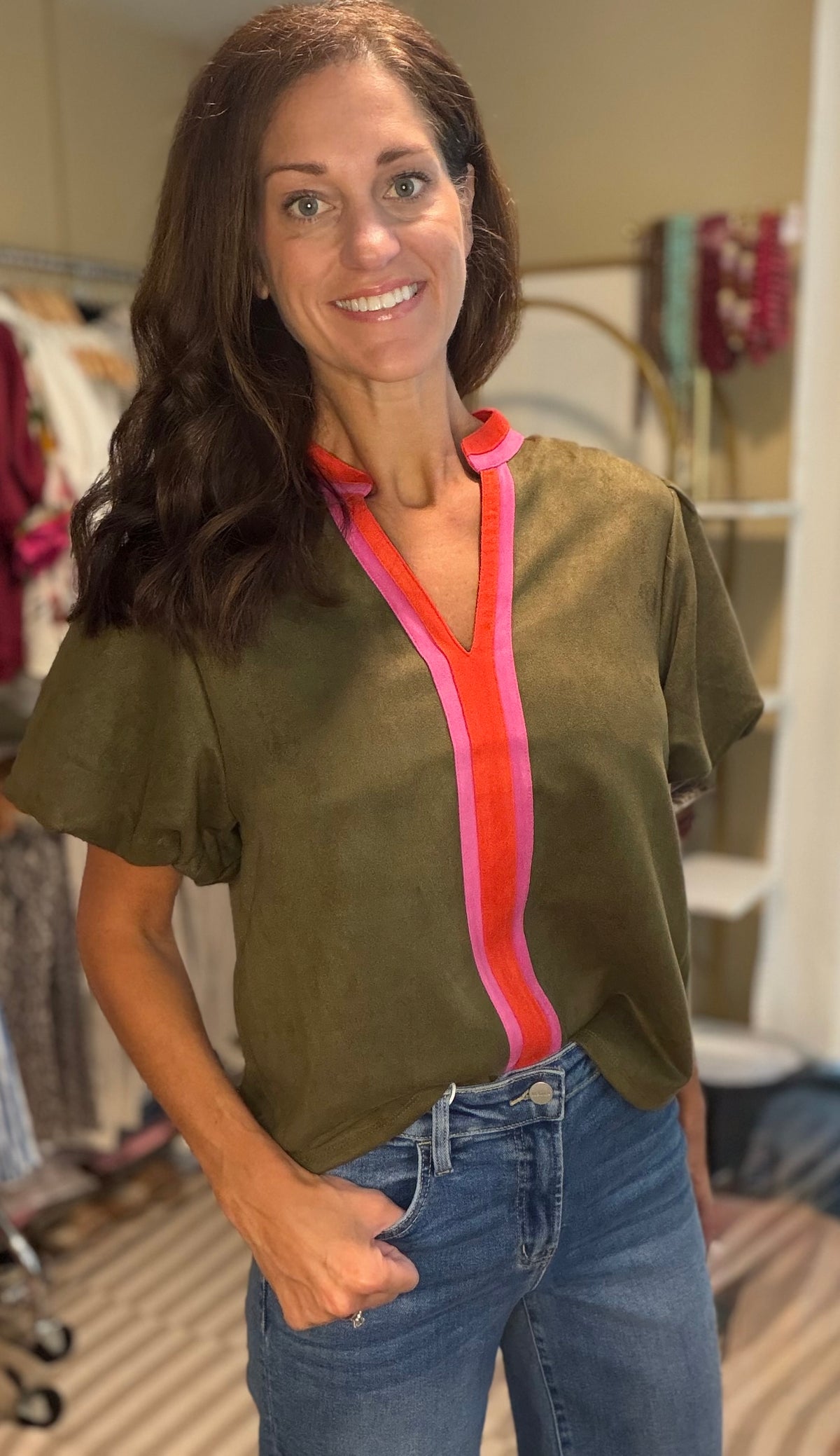 ELLIS SUEDE TOP
