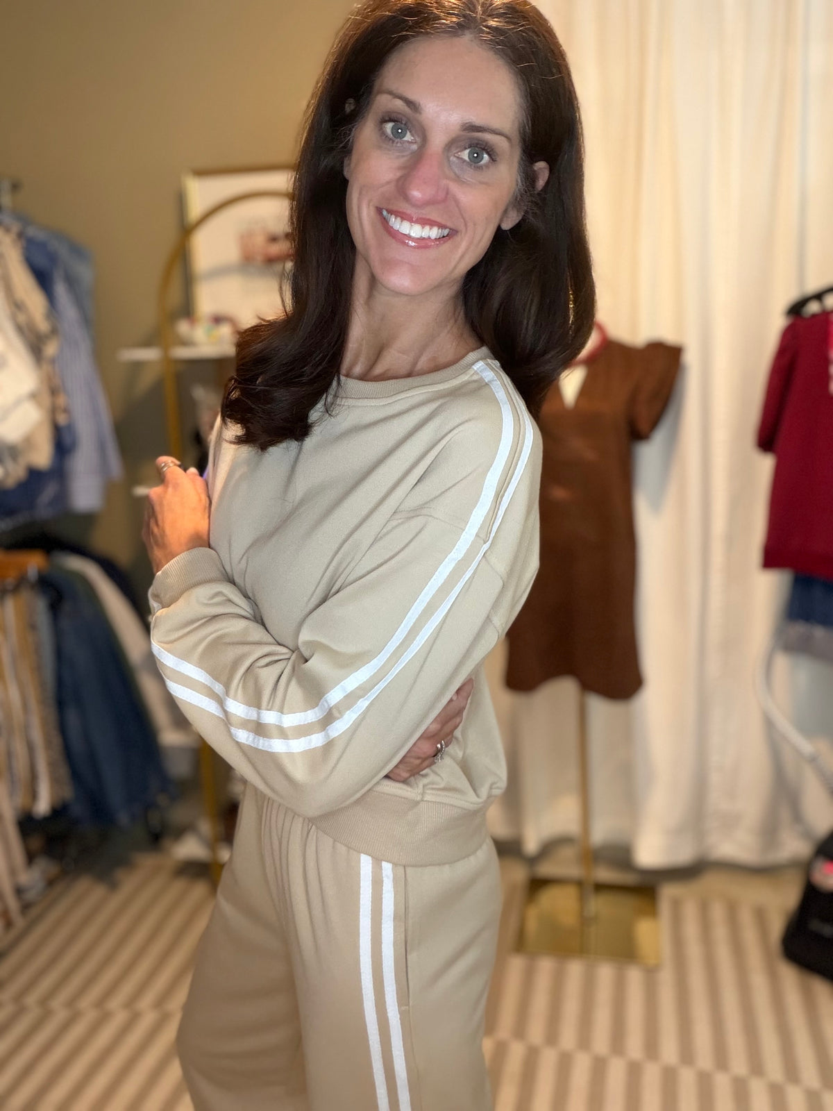 PARKER STRIPED LOUNGE SET