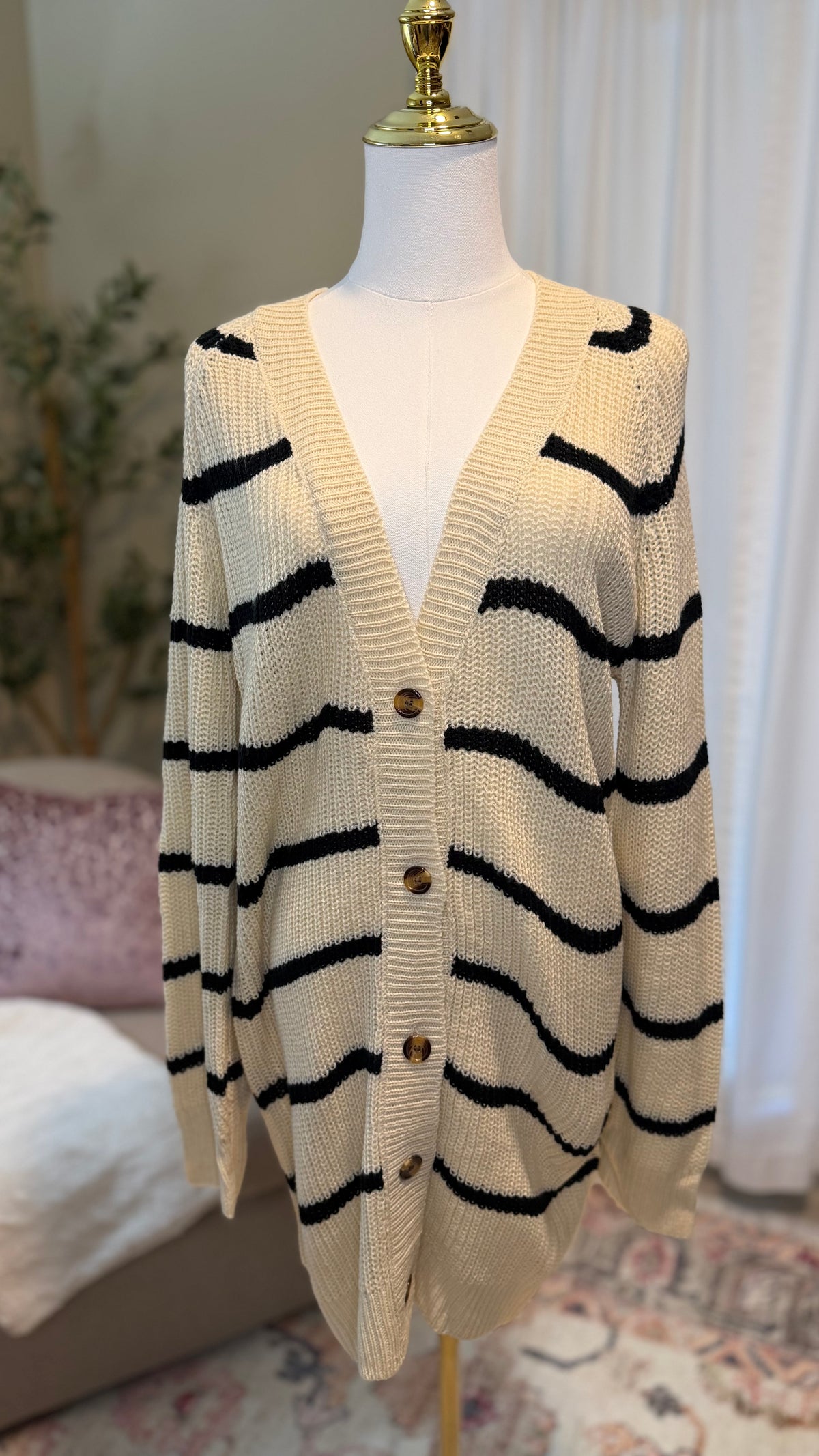 HARPER STRIPED CARDIGAN