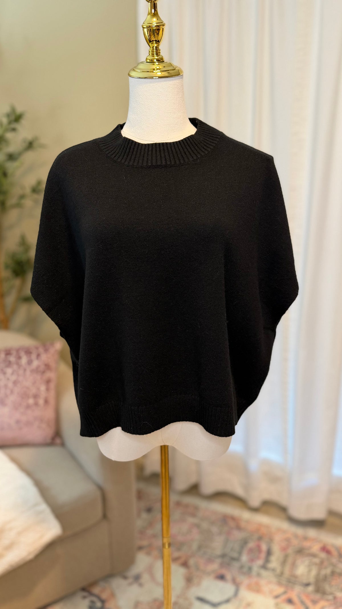 DROPPED SHOULDER SWEATER TOP
