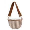 The Fiona Woven Crossbody | Brown