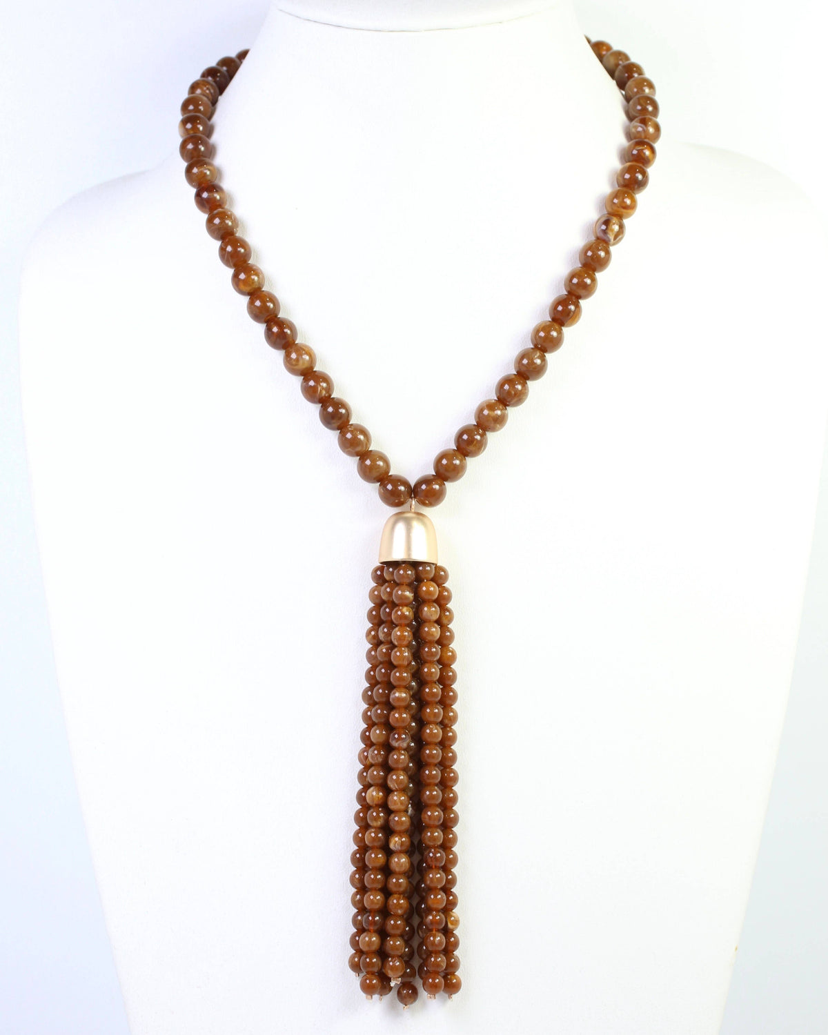THE MILA BEADED TASSEL NECKLACE