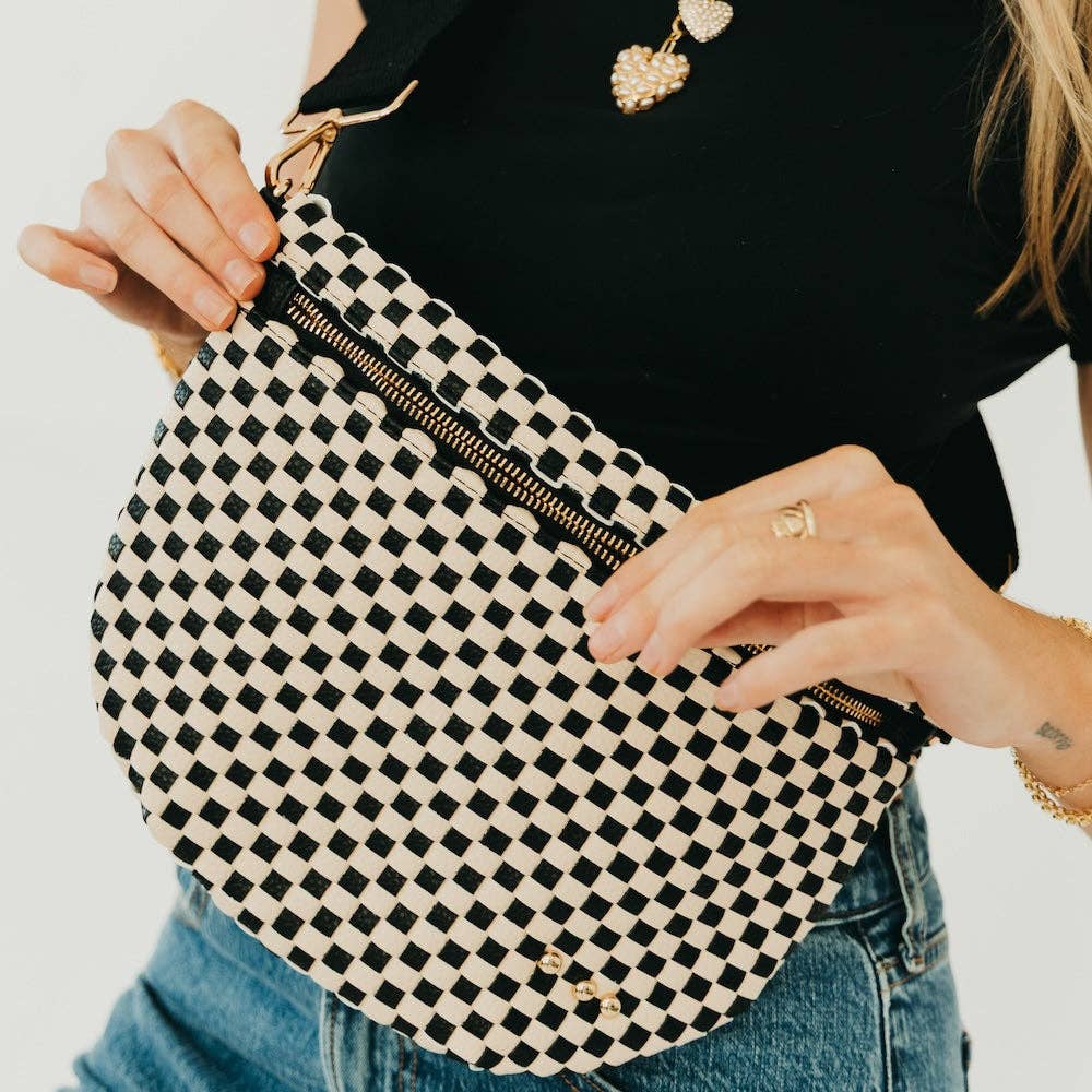 The Westlyn Woven Crossbody | Black