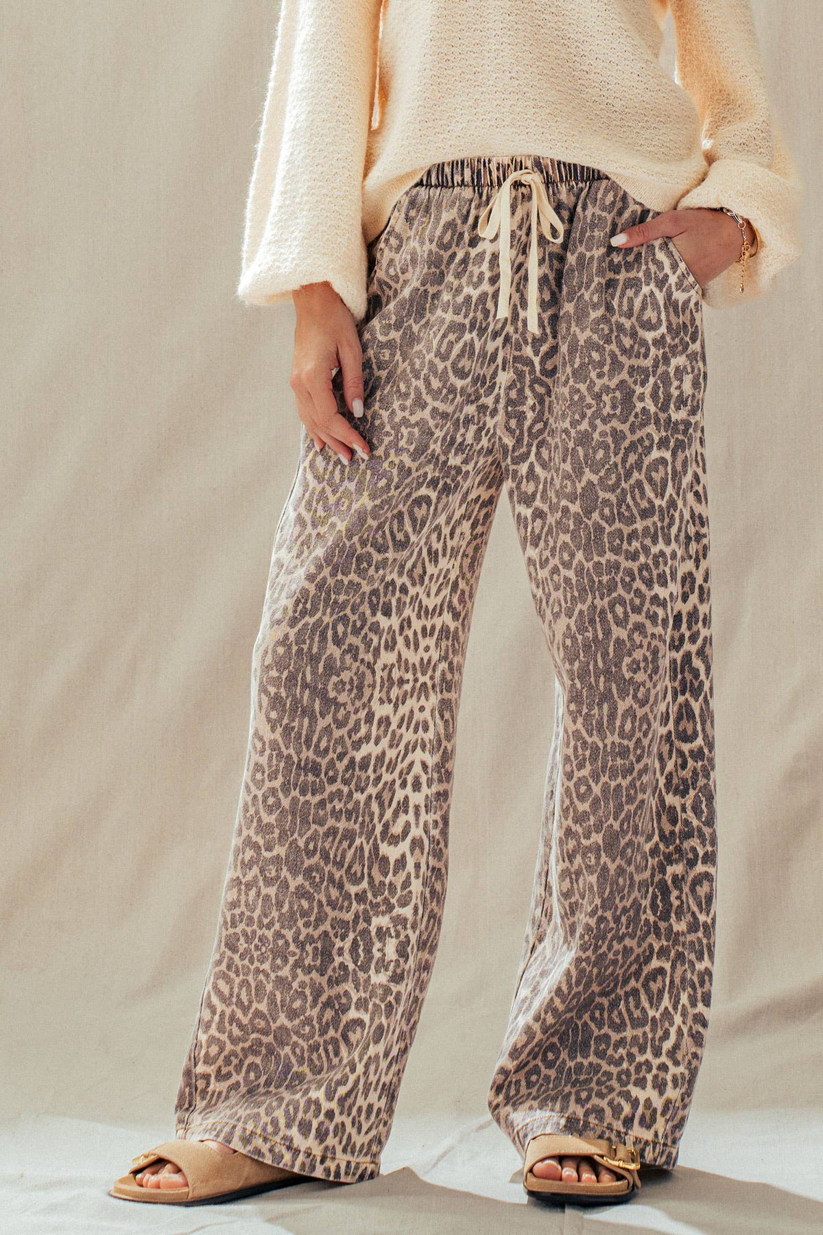 The Everyday Leopard Wide Leg Pant