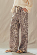 The Everyday Leopard Print | Wide Leg Cotton Pant